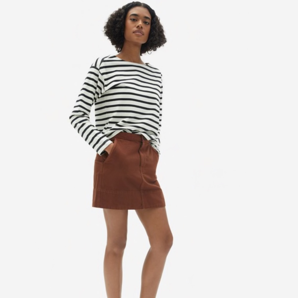 Everlane “The Canvas Stamp Skirt” in Rosewood